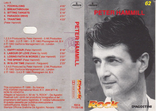 Rock Peter Hammill Cassete Compilado Italia Van Der Graaf 89