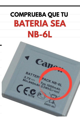 Imagen 4 de 5 de Cargador Nb4l Nb6l Nb8l Para Baterias Canon