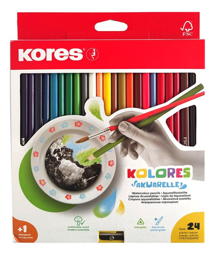 Colores Acuarelables X 24 Kores