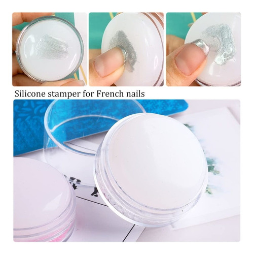 Sello De Uñas Blanco De Silicona Transparente Para Manicura