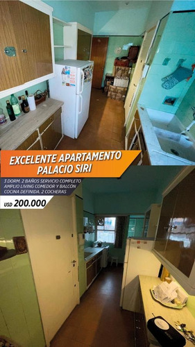 Imagen 18 de 20 de Apartamento - Centro (montevideo) - 3 Dormitorios Servicio Completo - 2 Baños - Cocina Definida A Gas Por Cañería.- Palacio Siri U$s 200.000