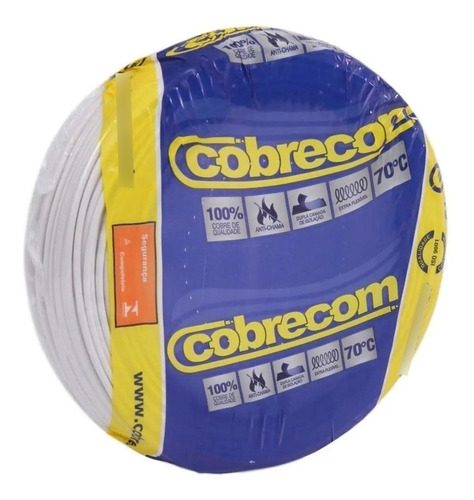Fio Cabo Flexível Cobrecom 2 5mm Rolo De 50 Metros Cores