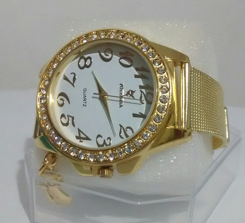 Relógio Feminino Dourado Luxo Delicado Para Mulheres