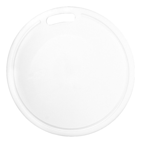 Tabla Para Picar Redonda De Cocina Profesional 30 Cm Color Blanco