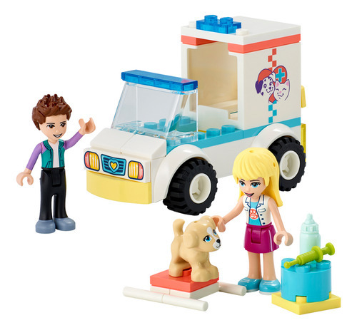 Lego Friends Ambulancia Clínica De Mascotas 54 Piezas 41694 Cantidad De Piezas 54