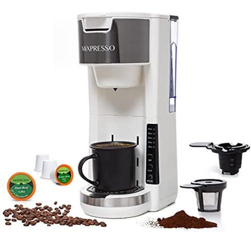 Mixpresso Single Serve 2 En 1 Coffee Brewer K-cup Pods Compa
