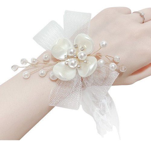 Pulsera Hecha A Mano Para Boda, Dama De Honor, Flor De Mano