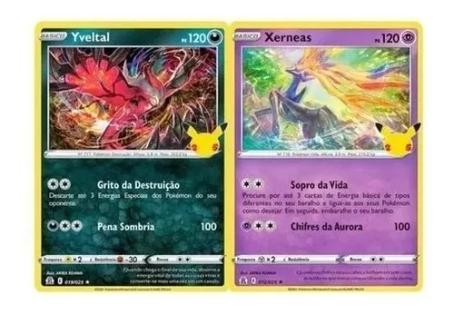 Cartas Pokémon Lendários E Míticos Yveltal E Kyogre Incrível