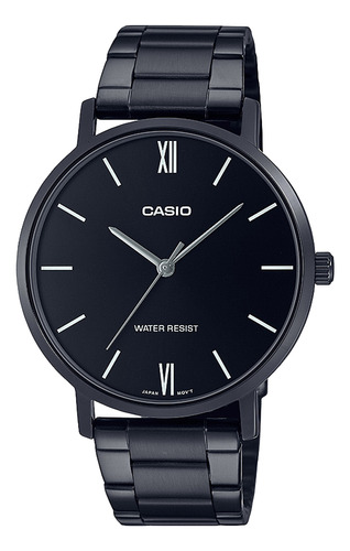 Reloj Hombre Casio Mtp-vt01b-1budf Core Mens Color De La Correa Negro Color Del Bisel Negro Color Del Fondo Negro