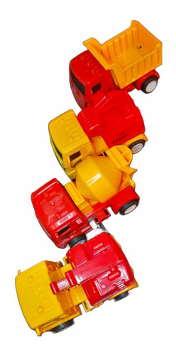 Imagen 6 de 8 de Set Construccion X4 Camion Excavadora Grua Auto Juguete Niño