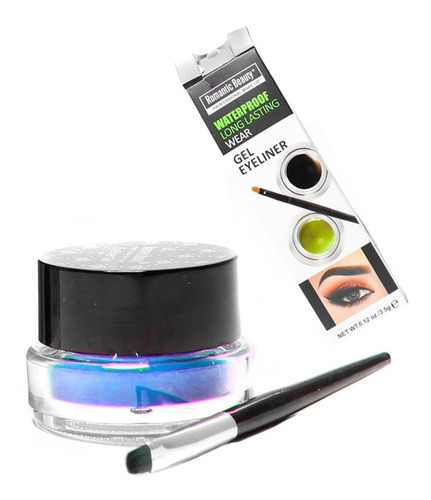 Delineador De Ojos En Gel Waterproof Con Brocha Cosmeticaval