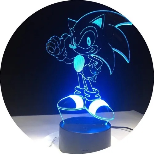 Lampara Sonic Juguete Multicolor Holograma Regalo Colecci n