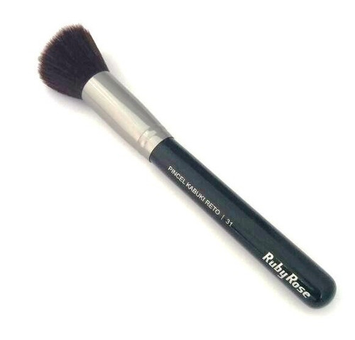 Pincel Kabuki Reto Para Base Profissional Ruby Rose 31