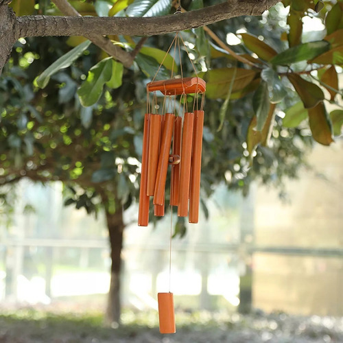 2campana De Viento Móvil 5 Tubos Buena Suerte Feng Shui 65cm