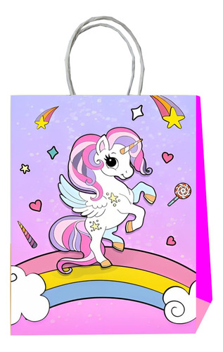 6 Bolsas Dulces Cumpleaños Unicornio #3