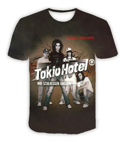 Tokio Hotel Camiseta Impresa En 3d Para Hombre Y Mujer
