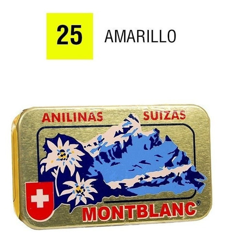 Anilinas Montblanc® Cajita Dorada Color 25. Amarillo