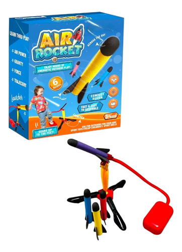 Juguete Lanza Cohete Air Rocket Con El Pie