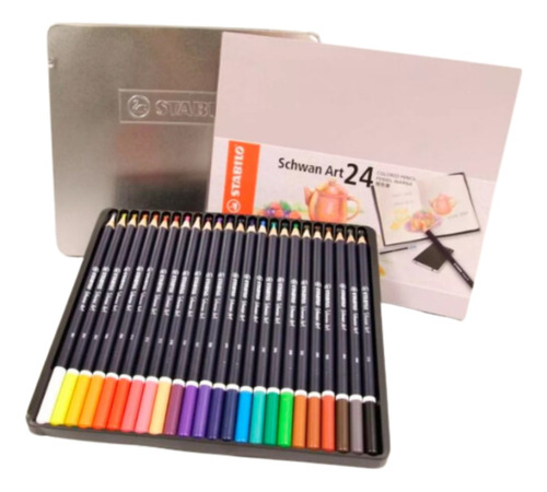 Stabilo 21803 Lápices De Colores Schwan Art Lata X24