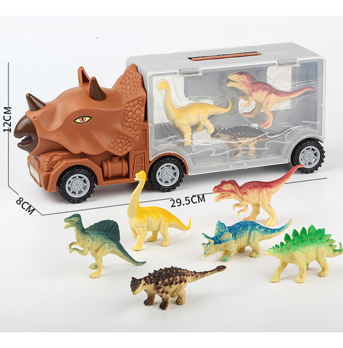 Camión De Juguete Transportador Dinosaurio Para Niños 7 En 1