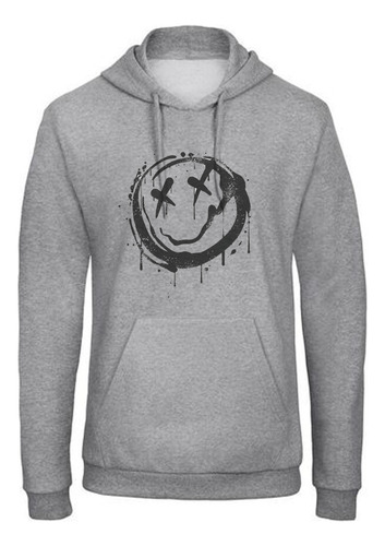 Sudadera Unisex Con Gorro Logo Carita Random Feliz