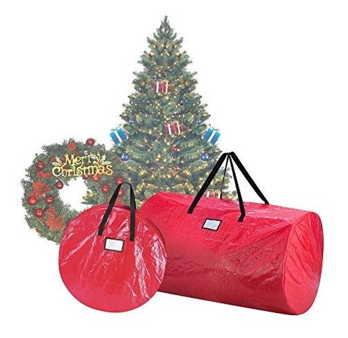 Combo Bolsa Almacenamiento Árbol 9ft Y Corona 30 , Roja