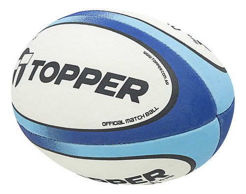 Pelota De Rugby Topper Try Pro Numero 5 Blanca Solo Deportes