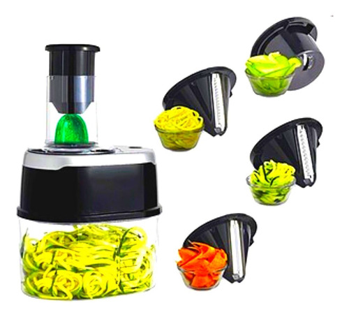 Imagem 3 de 5 de Cortador De Legumes Elétrico Multifuncional Espiralizer 80w