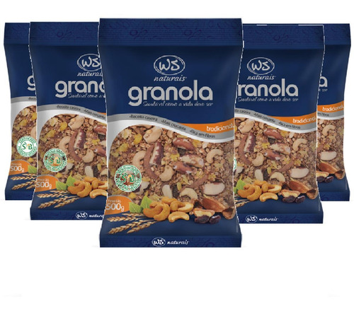 Granola Tradicional Ws Naturais 500g - 5 Unidades