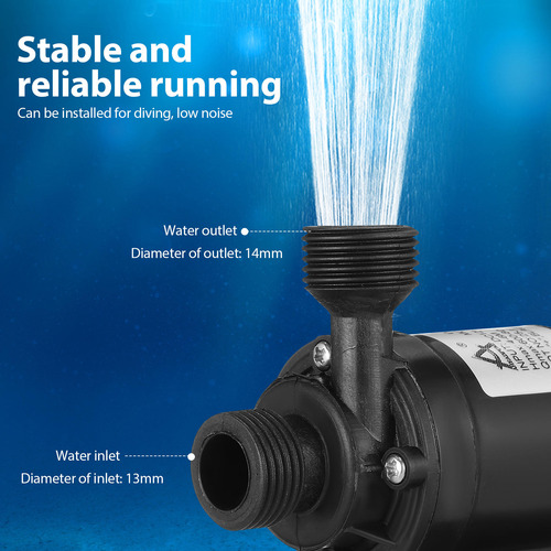 Bomba De Água Submersível Ueetek 1pc Dc 12v 800l/h 5m Para