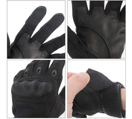 Imagen 9 de 10 de Guantes De Moto Tácticos Militares Dedo Completo Para Unisex