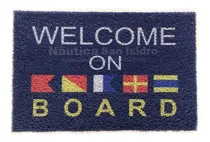 Comprar Alfombra Náutica Bienvenidos A Bordo Lanchas Veleros Barcos Diseño De La Tela Banderas
