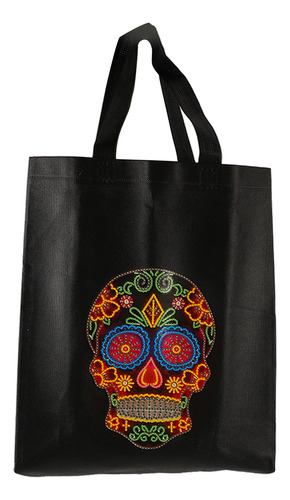 Kit De Bolsos Con Strass Para Pintar Una Calavera Sobre Negr