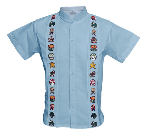 Camisa Bordada Super Mario Bros. Mc. Extras. Mayakim