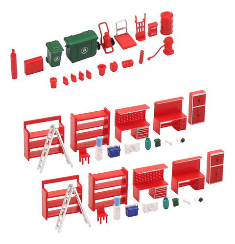 49x Simulación 1/64 Accesorios Para Talleres De Reparación E