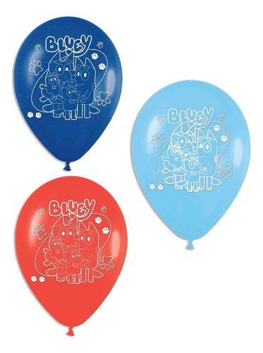 Globos Bombas Estampados X20u Bluey