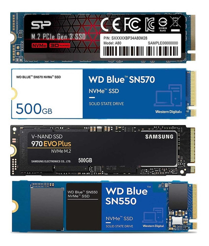 Imagen 1 de 8 de Ssd Silicon Power Wd Blue Samsung Kingston 500gb 1tb M2 Nvme
