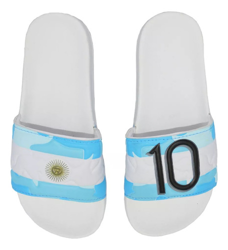 Ojota Chancleta Niño Futbol Argentina Messi Seleccion