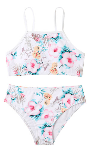 Moda Para Niñas De Alta Calidad, Lindo Estampado De Flores,