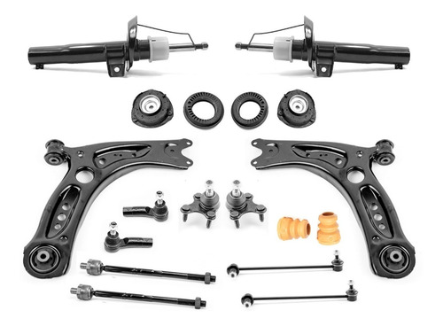 Kit Amortiguadores Horquillas Bases Bieleta Seat Leon 14-23