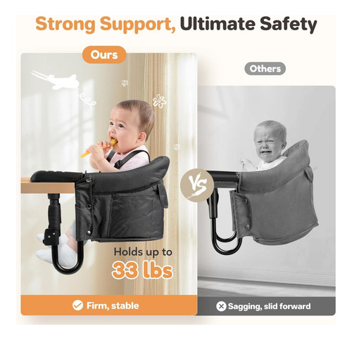 Gancho Ezebaby En Sillas Altas, Clip Seguro En Silla Alta Un
