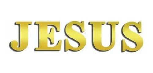 Espelho Decorativo Escrito Jesus - 120x30 Cm - Lançamento