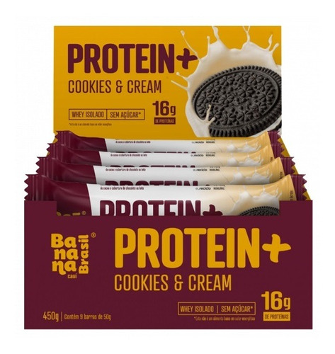 Barra Protein + Cookies N' Cream Dp 9x50g Whey Isolado