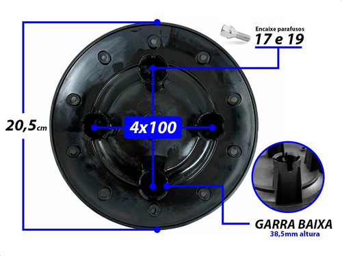 Imagem 5 de 6 de Jogo 4 Calota Amarok Centro Roda Gm Celta Corsa Aro 13 4x100