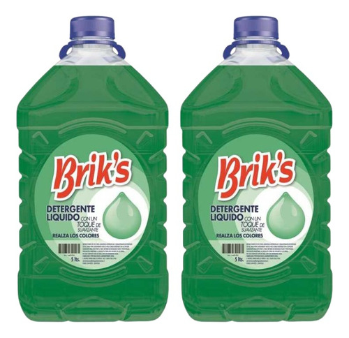 2 Detergentes Briks Verde 5 Litros