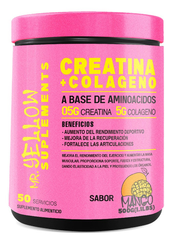 Black Creatina + Colgeno 1kg 100 Servs Mango