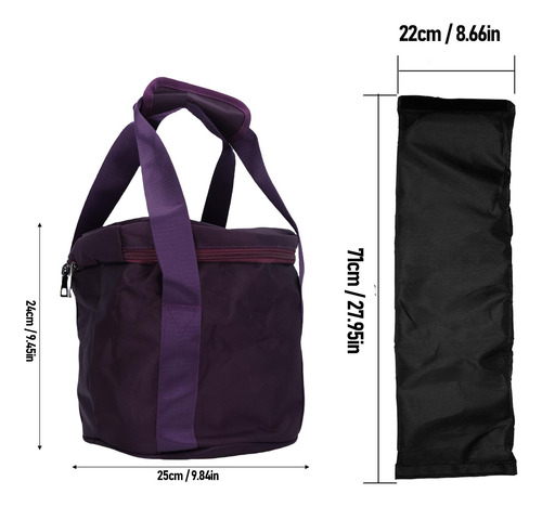 Funda De Transporte Crystal Bowl De 8 Pulgadas, Color Morado