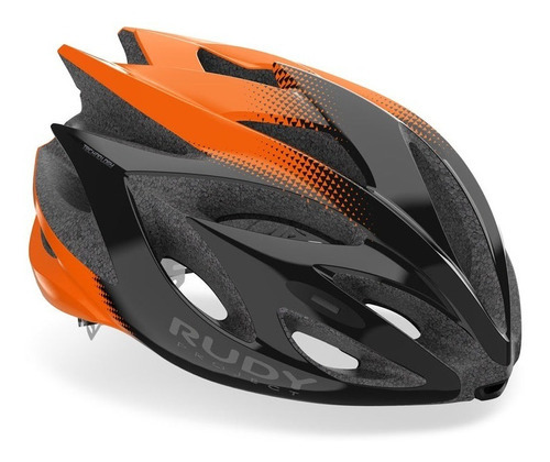 Casco De Bicicleta Rudy Project Rush - Solo Bici Color Naranja y Negro Talle S