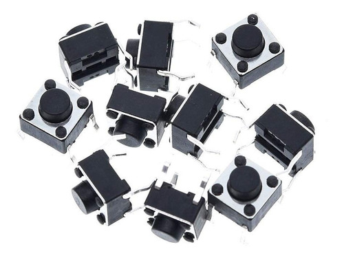 Lushumada 10pcs Switch Momentary Tact 6 5mm Dip Middle 4