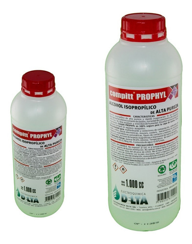 Alcohol Isopropilico Delta 1000 Cc 1l Alta Pureza Aer22 Htec